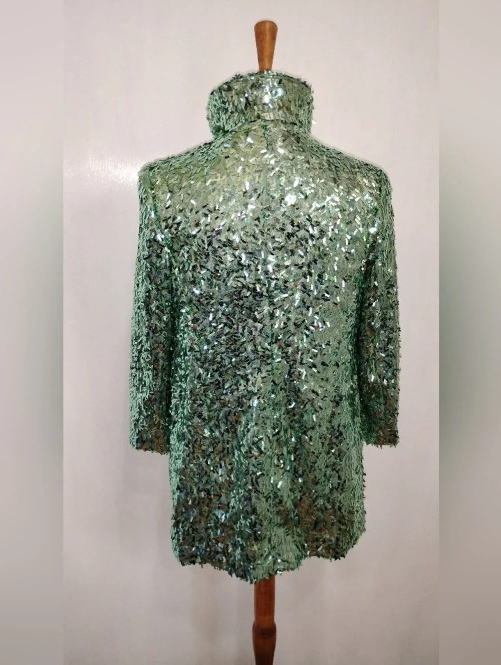 MINT SEQUINED LONG JACKET